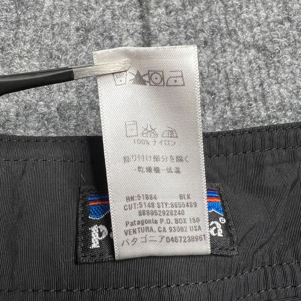 Patagonia Wavefarer Board Shorts Men's 34 Black Nylon Surf Swim Trunks 86654SP - Picture 10 of 10